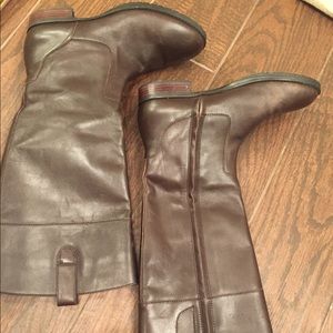 NEW chocolate leather Ralph Lauren boots
